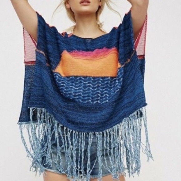 Free People Tops - Free People Sunset Fringe Pullover
